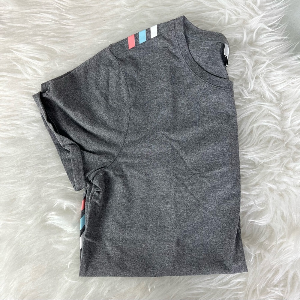 New Iris & Ink Performance Crew Neck T-shirt Heather Gray